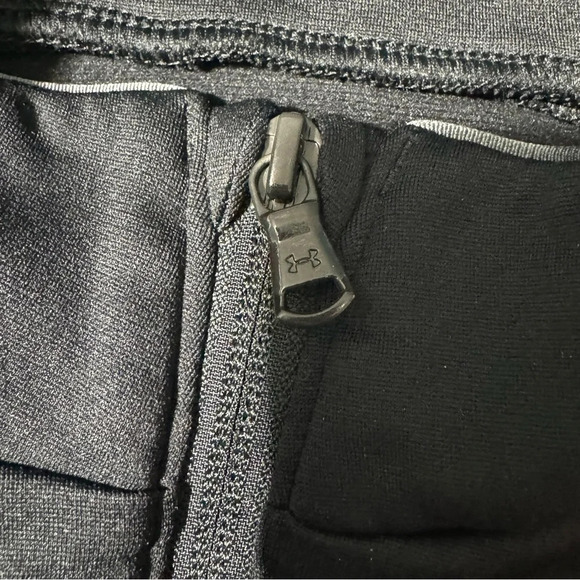 Under Armour Project Rock Full Zip Track Jacket Pockets Black Medium - Picture 2 of 11